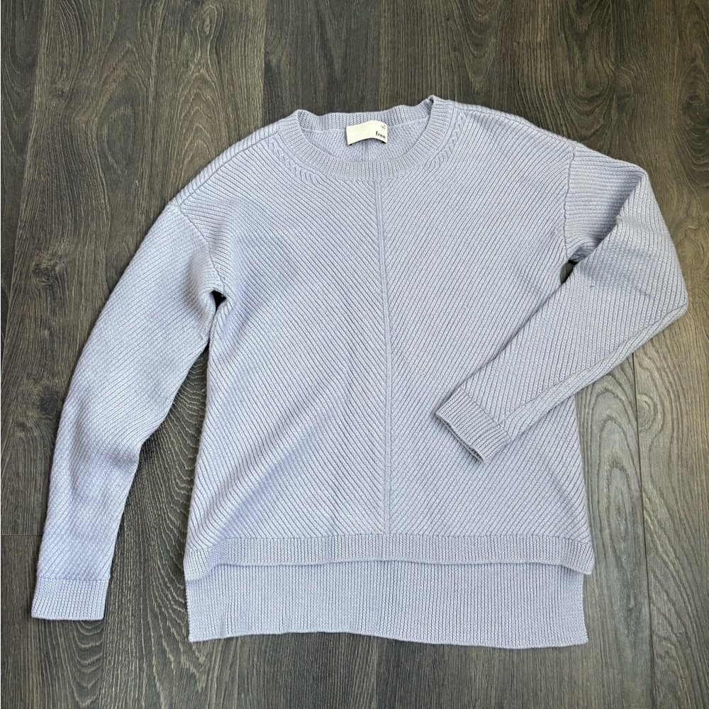 Lavender merino wool Aritzia Wilfred Free sweater